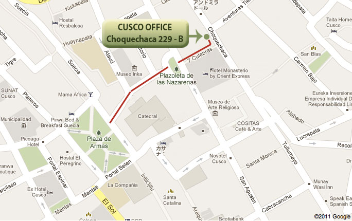 Our Cusco Office location