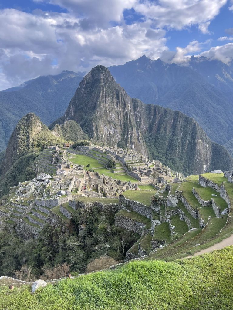The classic view of Machu Picchu with Huayna Picchu behind