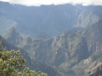 Macchu Picchu from a distance on the day before visiting.